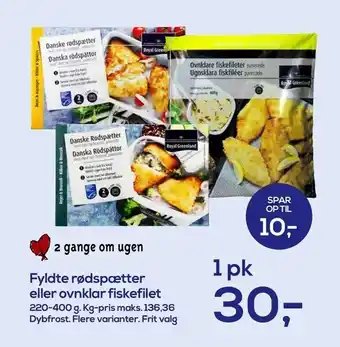 Fyldte rødspætter eller ovnklar fiskefilet