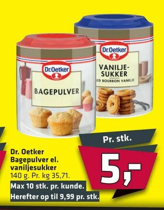 Fleggaard Dr. Oetker Bagepulver el. vaniljesukker tilbud
