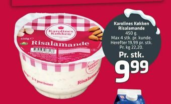 Fleggaard Karolines Køkken Risalamande tilbud