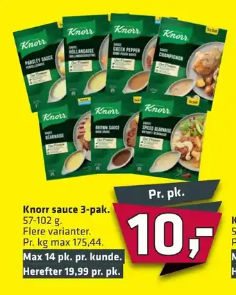Fleggaard Knorr sauce 3-pak tilbud