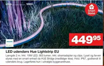 Bauhaus LED udendørs Hue Lightstrip EU tilbud