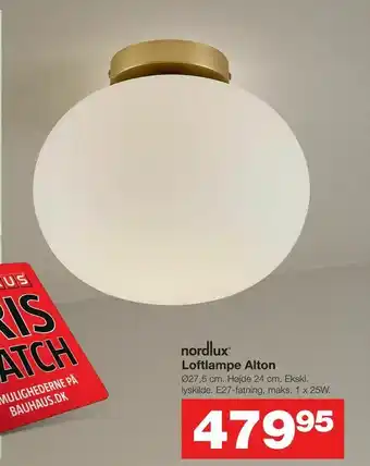 Bauhaus Loftlampe Alton tilbud