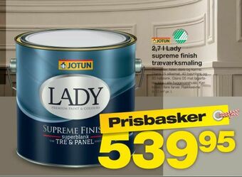 Bauhaus 2,7 l Lady supreme finish træværksmaling tilbud