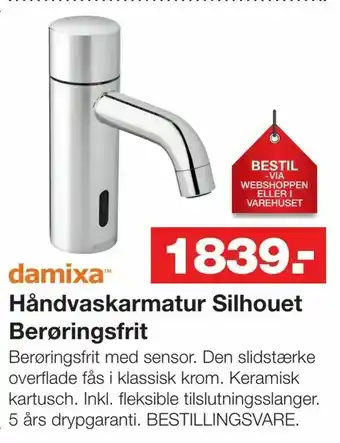 Bauhaus Håndvaskarmatur Silhouet Berøringsfrit tilbud