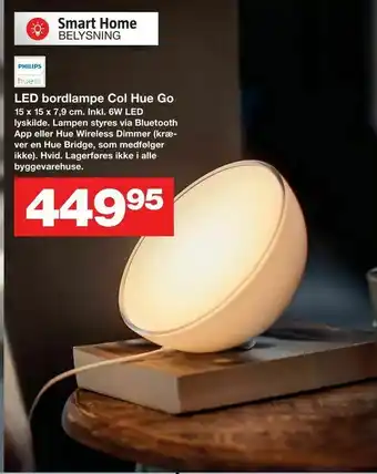 Bauhaus LED bordlampe Col Hue Go tilbud
