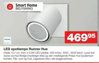 Bauhaus LED spotlampe Runner Hue tilbud