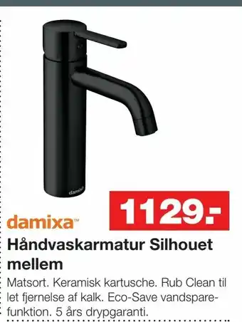 Bauhaus Håndvaskarmatur Silhouet mellem tilbud