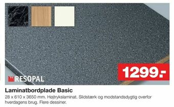 Bauhaus Laminatbordplade Basic tilbud