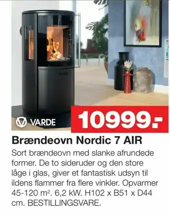 Bauhaus Brændeovn Nordic 7 AIR tilbud