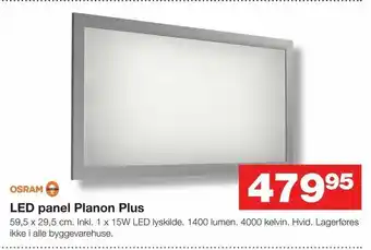 Bauhaus LED panel Planon Plus tilbud