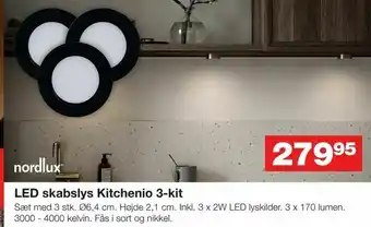 Bauhaus LED skabslys Kitchenio 3-kit tilbud