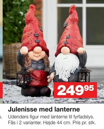 Bauhaus Julenisse med lanterne tilbud