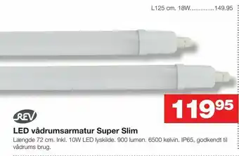 Bauhaus LED vådrumsarmatur Super Slim tilbud