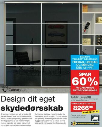 Skydedøre i system 7500