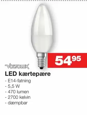 Bauhaus LED kærtepære tilbud