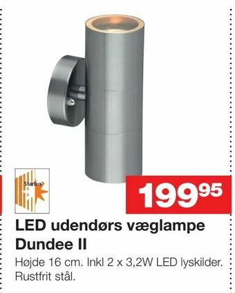 Bauhaus LED udendørs væglampe Dundee II tilbud