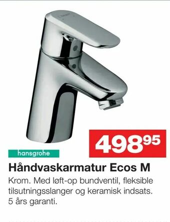 Bauhaus Håndvaskarmatur Ecos M tilbud