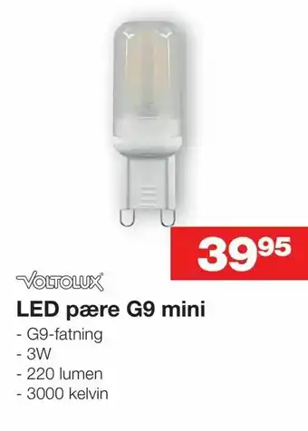 LED pære G9 mini