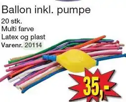 Harald Nyborg Ballon inkl. pumpe 20 stk tilbud
