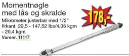 Harald Nyborg Momentnøgle med lås og skralde tilbud