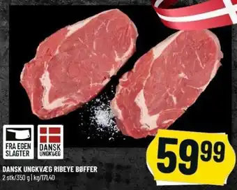 Løvbjerg Dansk Ungkvæg Ribeye Bøffer tilbud