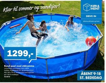 Biltema Rund pool med stålramme tilbud