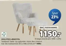 JYSK HVILSTED LÆNESTOL tilbud
