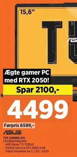 Power TUF GAMING A15 tilbud