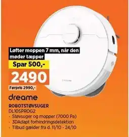Power Dreame ROBOTSTØVSUGER tilbud