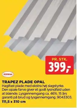 jem & fix TRAPEZ PLADE OPAL tilbud