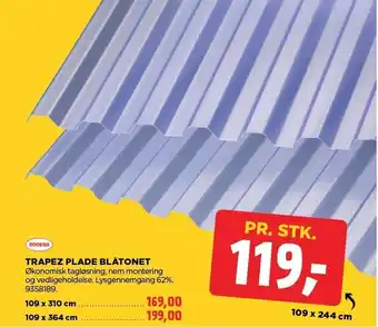 jem & fix TRAPEZ PLADE BLÅTONET tilbud