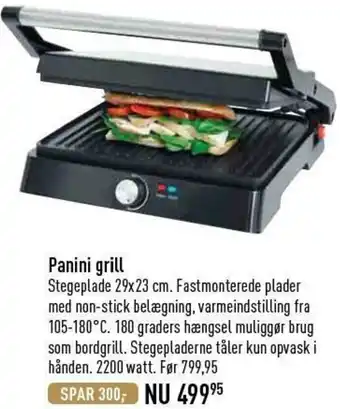 Imerco Panini Grill Stegeplade 29x23 cm tilbud