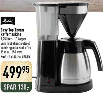 Imerco Easy Top Therm Kaffemaskine tilbud