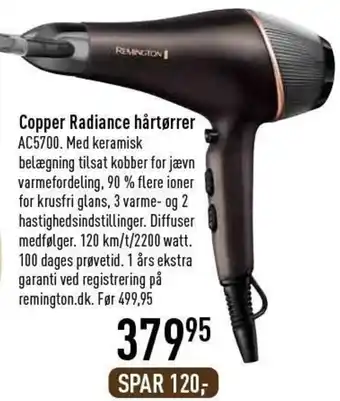 Imerco Copper Radiance Hårtørrer AC5700 tilbud
