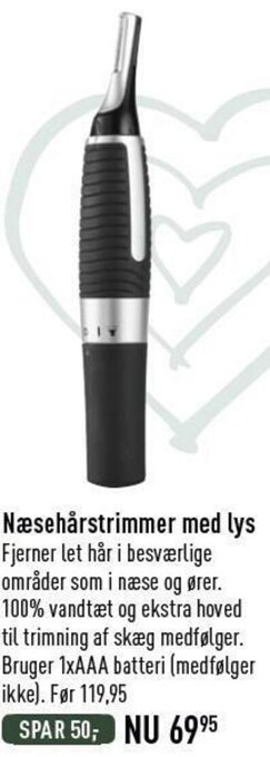 Imerco Næsehårstrimmer Med Lys tilbud