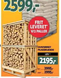 Ovntørret pejsebrænde