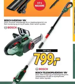 XL-BYG Bosch teleskopkædesav 18v tilbud