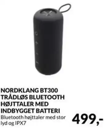 Nordklang BT300 Trådløs Bluetooth Højttaler Med Indbygget Batteri