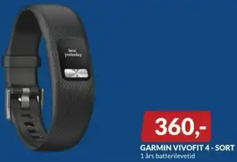 Wupti Garmin Vivofit 4-Sort tilbud