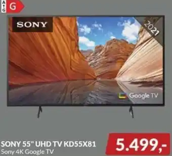 Wupti sONY 55" UHD TV KD55X81 tilbud