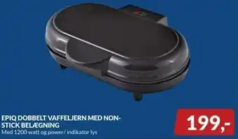 EPIQ Dobbelt Vaffejern Med Non-Stick Belægning