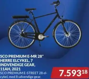 Sco Premium E-MR 28" Herre Elcykel, 7 Indvendige Gear 11AH,2021