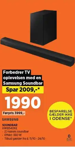 Power SAMSUNG Soundbar HWB540XE tilbud