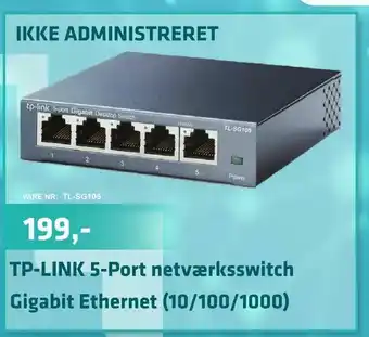TP-LINK 5-Port netværksswitch Gigabit Ethernet (10/100/1000)