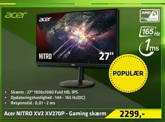 Acer NITRO XV2 XV270P - Gaming skærm