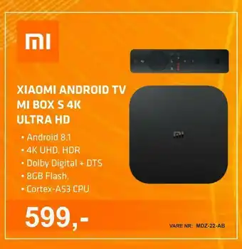 LabTech Data Xiaomi android tv mi box s 4k ultra hd tilbud