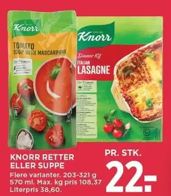 MENY KNORR RETTER ELLER SUPPE tilbud