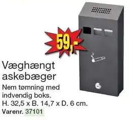 Harald Nyborg Væghængt askebæger tilbud