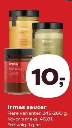SuperBrugsen Irmas saucer tilbud