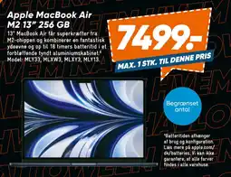 Bilka Apple MacBook Air M2 13” 256 GB tilbud